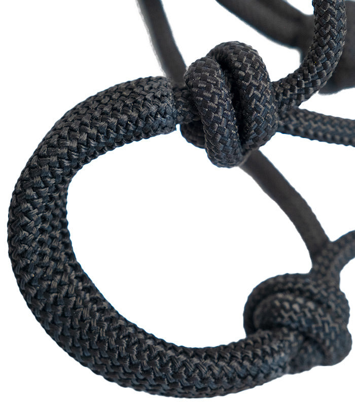 Soft Rope Halter and Lead Set - Black