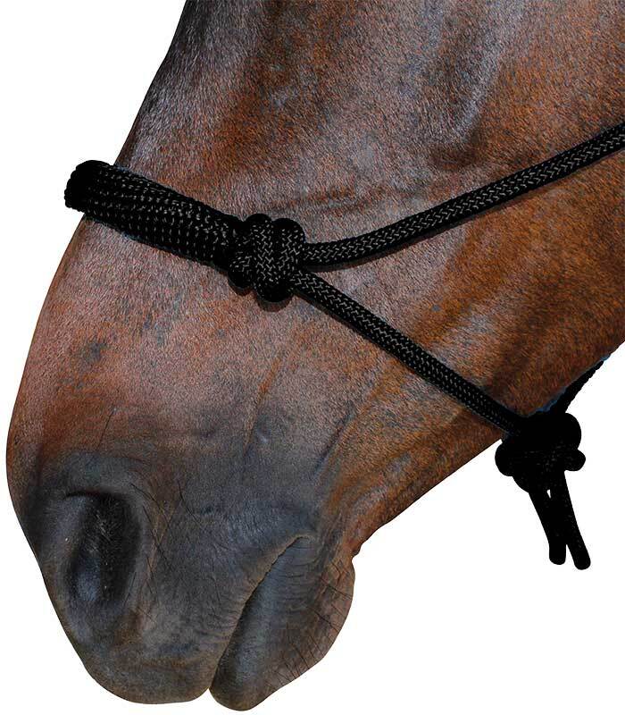 Soft Rope Halter and Lead Set - Black