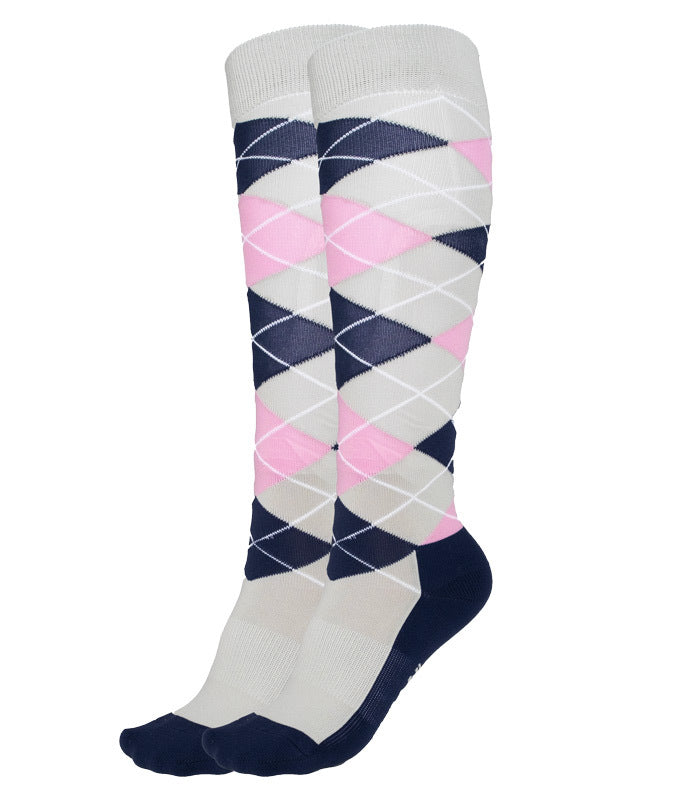 Ladies Argyle Riding Socks