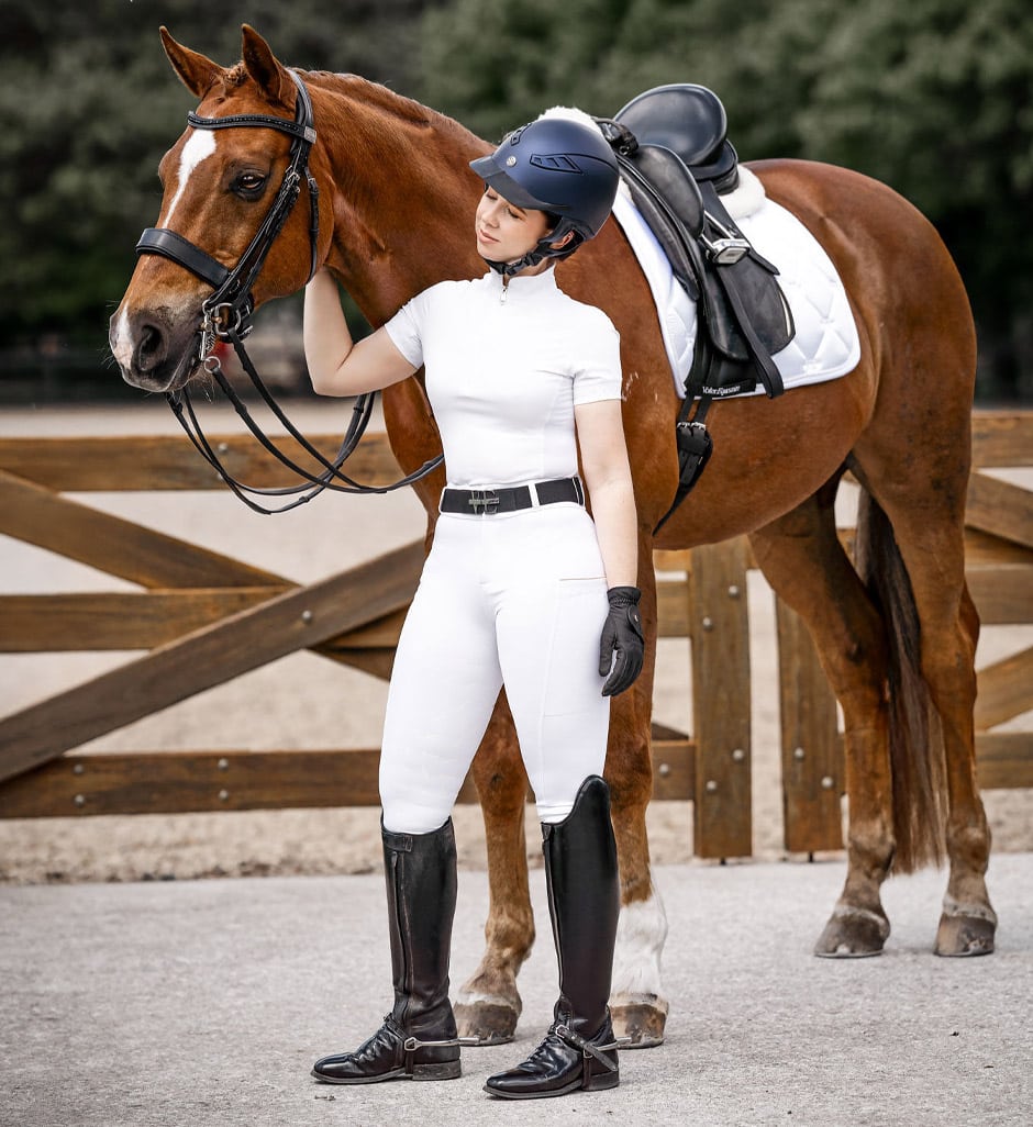 Stay White Hybrid Full Seat Breeches